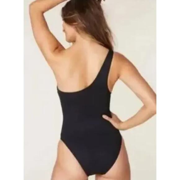 Andie Swim The Nantucket One Shoulder One Piece Swimsuit Black Size XXXL NEW - Picture 3 of 7